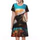 thumbnail image 1 of Balery Realistic Turtle Vestidos sueltos de manga corta para mujer, vestidos de verano 2025, vestidos casuales de corte A con vuelo., 1 of 6