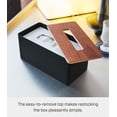thumbnail image 3 of Yamazaki Home Tissue Box Cover - Rectangle, Walnut, Steel, Lid, No Assembly, 3 of 7