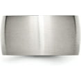 thumbnail image 4 of Avariah Chisel Stainless Steel Brushed 12.2mm Half Round Band - Ring Size 13.5, 4 of 8