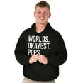 thumbnail image 3 of Worlds Okayest Pops Grandfather Men's Big & Tall Graphic Hoodie Brisco Brands 2X, 3 of 5