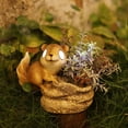 thumbnail image 3 of Adornos de resina en animal Escultura con energía sor Dibujos animados Estatuil impermeable para jardín Patio Césped Ardil Sunnimix Miniatura de la estatua del césped, 3 of 8