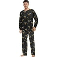 thumbnail image 5 of Matching Pajamas for Couples Bees Stars His and Hers Pajamas Sets Soft Long Sleeve Sleepwea, 5 of 8