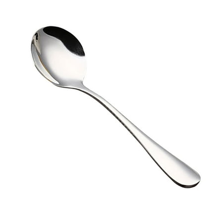 

Spoons Dinner Spoons Dinner Spoons 1010 Smooth Handle Tableware Stainless Steel Spoon Coffee Spoon Fruit Fork Hotel Supplies Round Spoon Dining Spoon Children s Spoon Silver