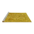 thumbnail image 2 of Ahgly Company Machine Washable Indoor Square Persian Yellow Traditional Area Rugs, 7' Square, 2 of 4