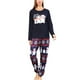thumbnail image 3 of Pijamas navideños Nikou para parejas con estampado de oso navideño, 3 of 4