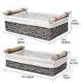 thumbnail image 4 of YAOMOBB Panier de Rangement Moderne Rustique de Bureau Fait Main en Bois 2 Pcs/ensemble, 4 of 7