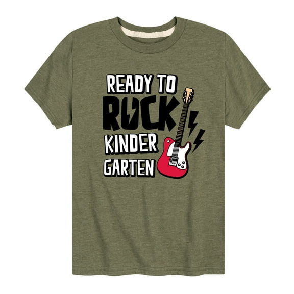 Instant Message - Ready To Rock Kindergarten - Toddler & Youth Short Sleeve Graphic T-Shirt
