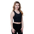 thumbnail image 2 of Underworks Womens Firm Compression Racerback Crop Top Chest Binder and Minimizer - Black - Medium, 2 of 4
