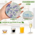 thumbnail image 3 of 6 Pcs Drink Coasters Sets with Holder Pads Cotton Cup Heat-Resistant Hot Mats for Table Protection Butterfly in Lavenders, 3 of 7