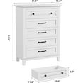 thumbnail image 2 of Freestanding Dresser for Bedroom, 41.3" Tall Vertical 5   Drawer Dresser with Large Storage,Wooden Closet Chest for Bedroom, 2 of 6