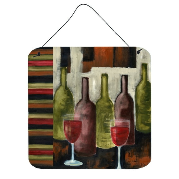 Carolines Treasures PET216ADS66 Red Wine by Petrina Sutton Wall or Door Hanging Prints 6HX6W multicolor