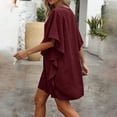 thumbnail image 6 of Swimsuit Coverup for Women V Neck Ruffled Beach Cover Ups Loose Fit Swimwear Swim Cover Up Beachwear, 6 of 6