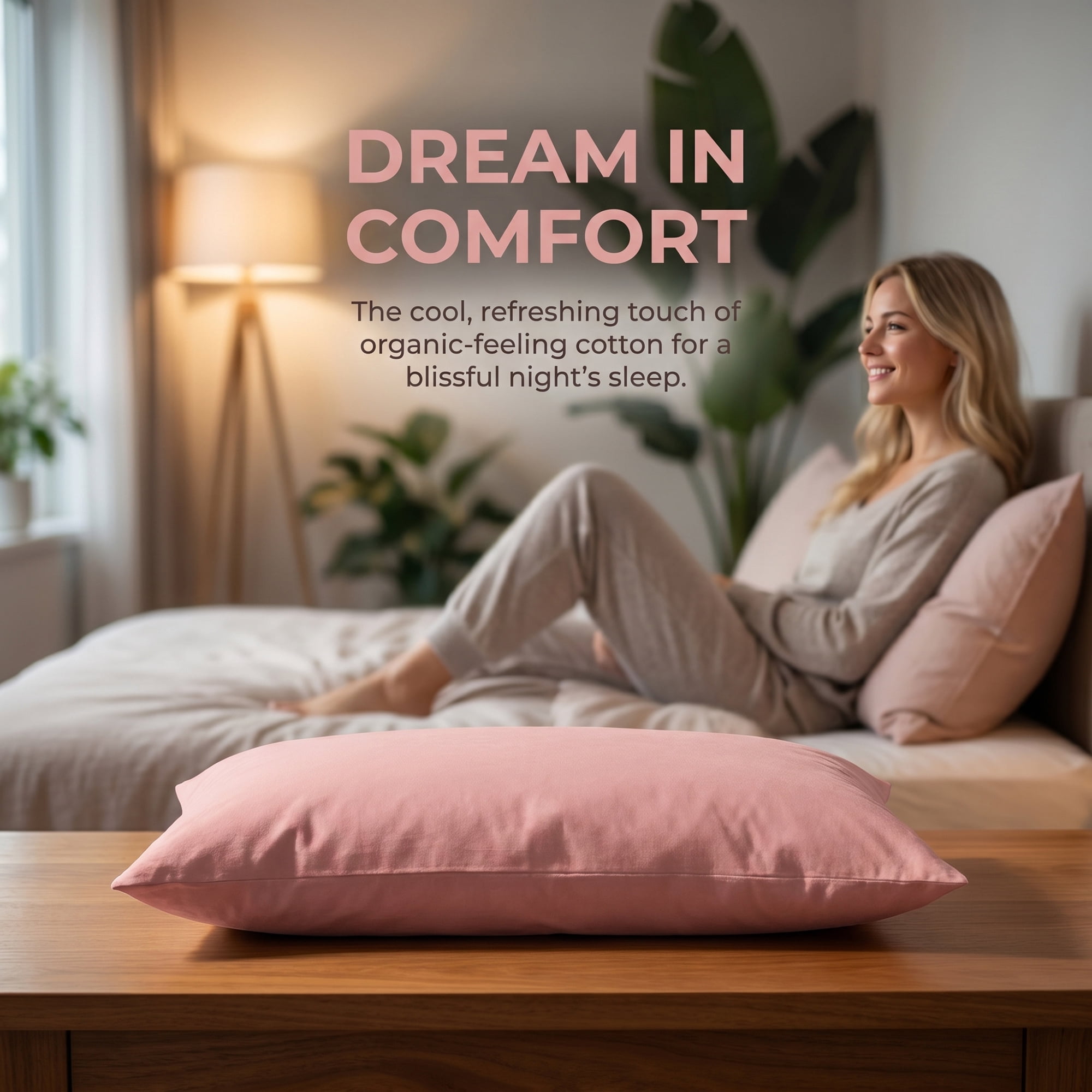 Unique Bargains Thin Polyester Single-Layer Envelope-Style Pillow Protector Bean
