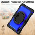 thumbnail image 4 of For Xiaomi Redmi Pad 2 11 inch 2025, 360 Rotating Shockproof Cover with Stand, Handle, Shoulder Strap, Dark Blue Panel, 4 of 7
