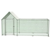Metal Chicken Run Coop Backyard Hen House Poultry Habitat Cage w/cover