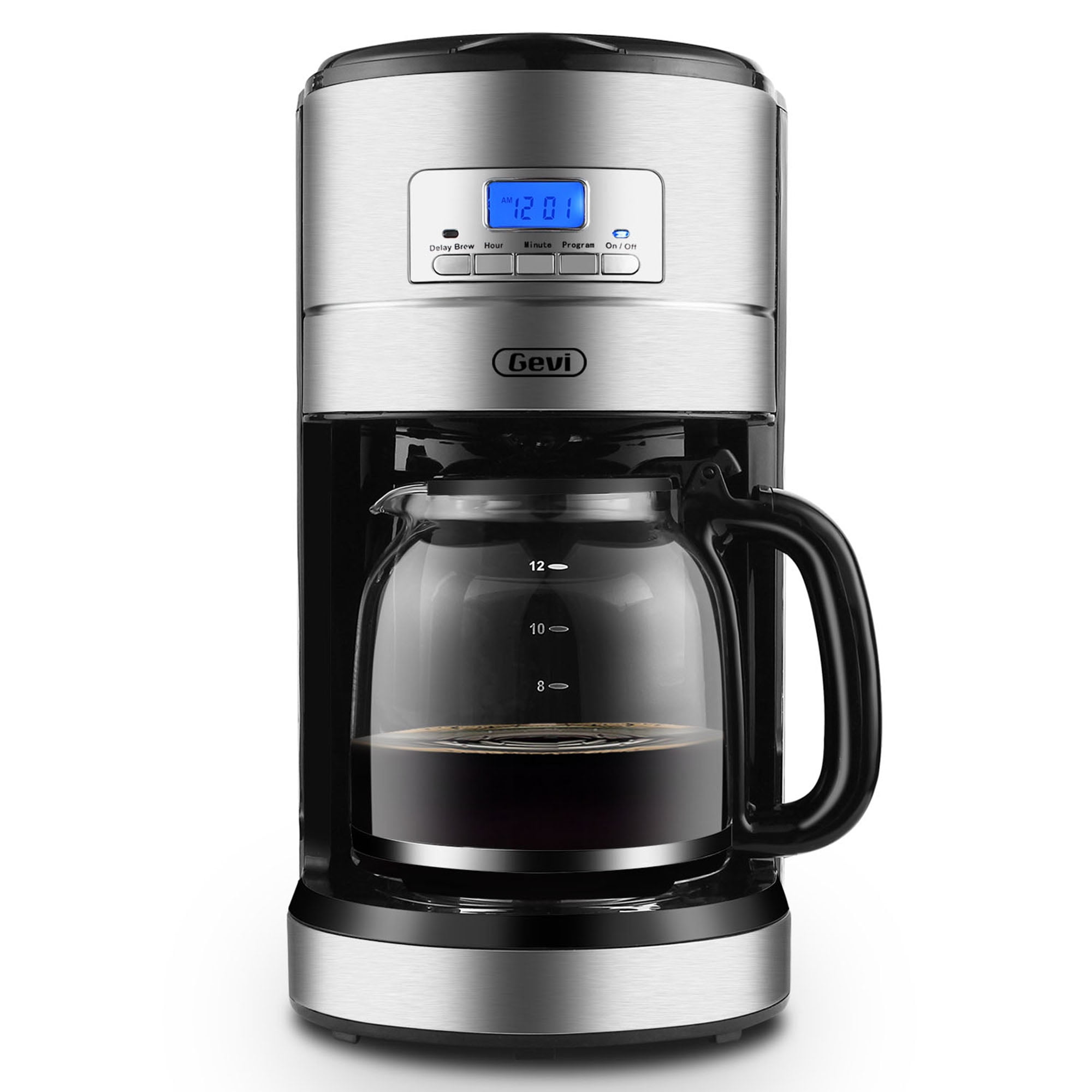 Gevi 12 Cup Drip Coffee Maker Programmable Setting,Auto