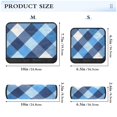 thumbnail image 3 of ALAZA Blue White Checkered Grid Pattern Car Seat Belt Adjuster Neck Covers Shoulder Cushions Pads M, 3 of 8