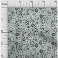 thumbnail image 2 of oneOone Viscose Chiffon Grayish Blue Fabric Asian Block Floral Diy Clothing Quilting Fabric Print Fabric By Yard 42 Inch Wide, 2 of 4