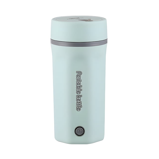Portable Travel Electric Kettle 500ml Stainless Steel Portable Electric Kettle for Boiling Water 300W Leak Proof Dual-wall Personal Hot Water Boiler with Keep Warm Function