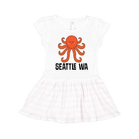 

Inktastic Seattle Octopus Washington Vacation Gift Toddler Girl Dress