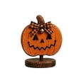 thumbnail image 4 of Gardjoe Vintage Wooden Halloween Bat Pumpkin and Ghost Tabletop Decor Set with Distressed Finish for Rustic Shelf Mantel and Centerpiece Display, 4 of 8