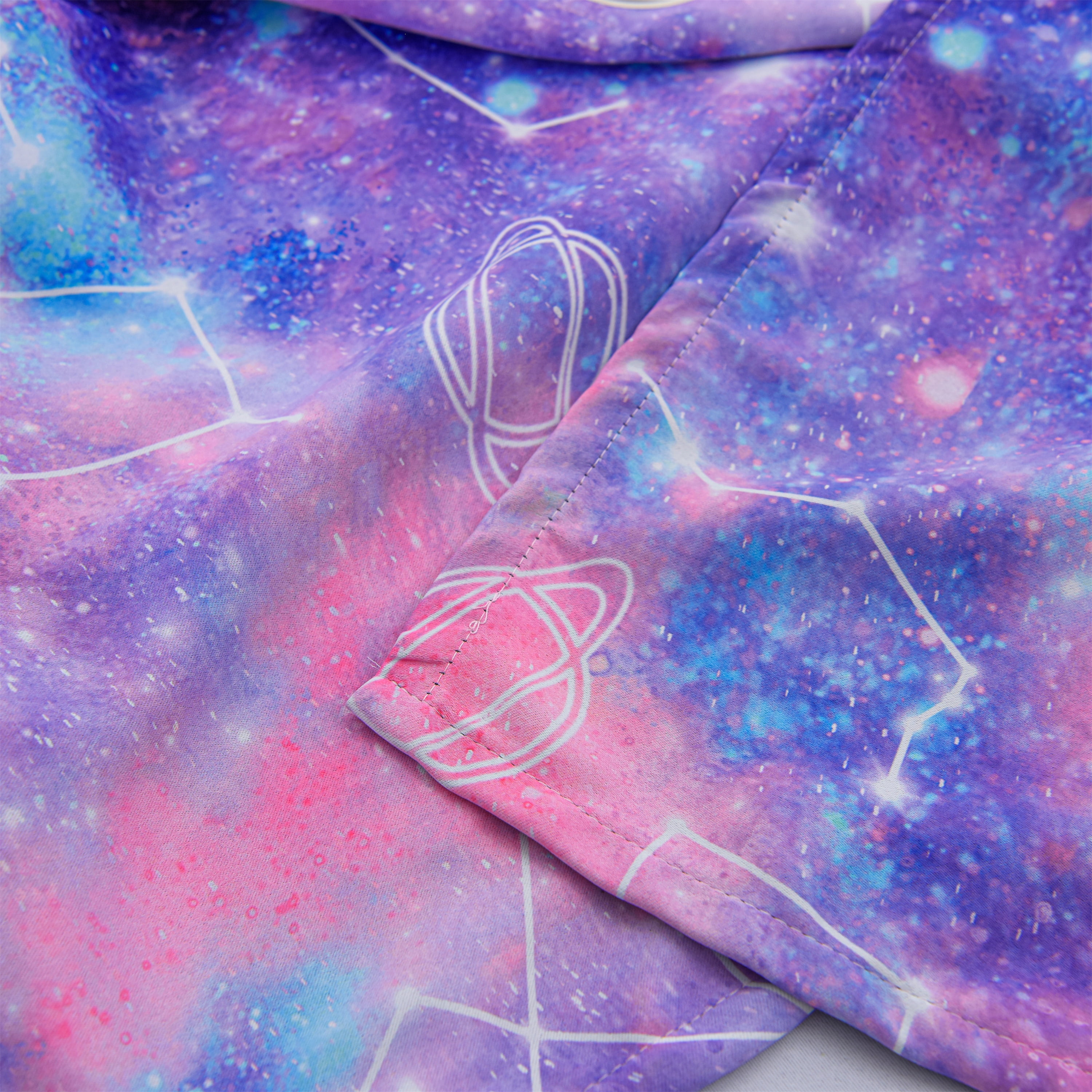 Btargot Tie Dye Constellation Blackout Curtains Set of 2 for Kids Girls Room Galaxy Ombre Grommet Thermal Insulated Room Darkening Drapes 52 x 84 inch Pink Purple