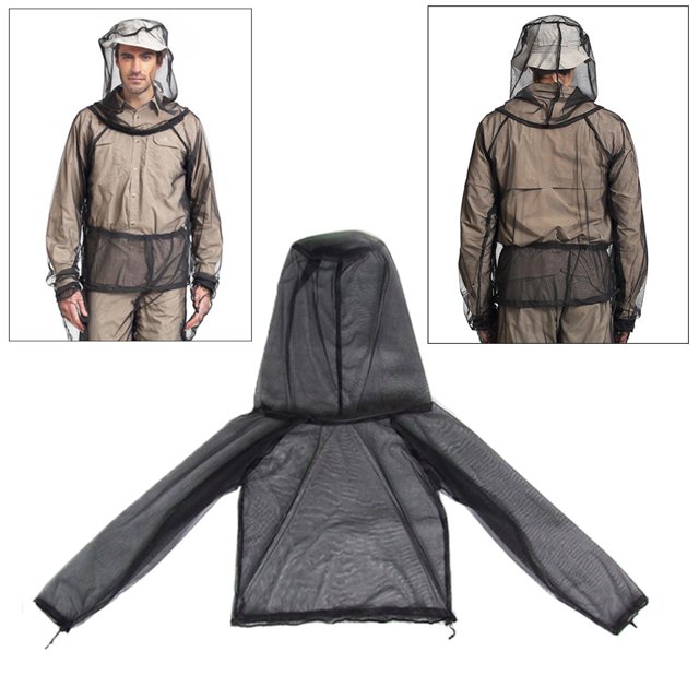 Ropa repelente de mosquitos repelente de mosquitos, chaqueta de malla ligera ciega Ums con capucha, protección para la pesca, de abejas, - Chaqueta con capucha S / M Chaqueta con capucha S M Baoblaze Traje anti mosquitos