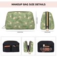 thumbnail image 2 of Green Leaves Calla Lily Flowers Makeup Bag, Large Capacity Travel Cosmetic Bag for Women Girls- Travel Toiletry Bag Leather Portable Waterproof Makeup Case Organizer with Handle, 2 of 4