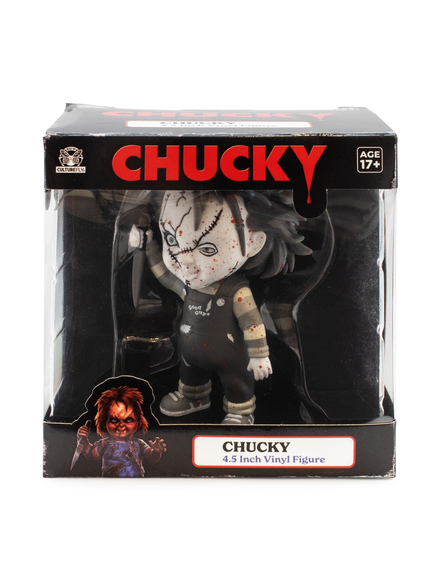 CultureFly Chucky Noir Black & White with Blood Splatter