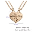 thumbnail image 2 of Little Sister Big Sister Necklace Gold Tone Anti-Tarnish Two-Piece Heart Little Sis Big Sis Necklace Pendant J-429, 2 of 4