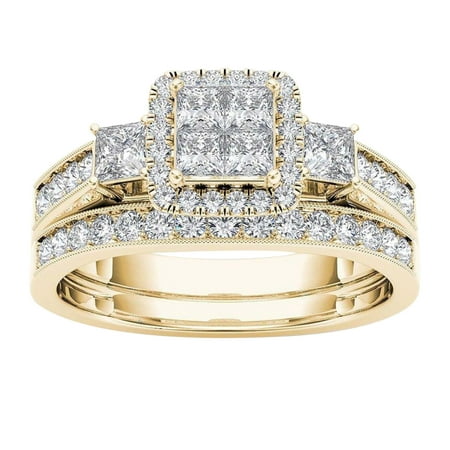 Couple Rings Gold-plated Inlaid Zircon Ring Classic Jewelry