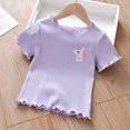 thumbnail image 4 of Chandails pour Filles Col Rond T-Shirt à Manches Courtes pour Tout-Petit Tenue d'Été Fille Shorts de Basketball Garçons 4T, 4 of 4