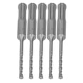 thumbnail image 5 of 5Pcs Rotary Hammer Drill Bit Cemented Carbide Tip Spiral 2 Flutes Impact Drill Bit for Brick Stone 110mm 4mm/0.16in Open Diameter, 5 of 5