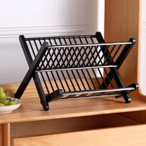 FENGGUIQU Kitchen Dish Drying Rack Dish Drainer Folding Design Stainless Steel Kitchenware Storage 1 Set