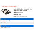 thumbnail image 2 of Cabin Air Filter Set - Compatible with 2006 - 2011 Buick Lucerne 2007 2008 2009 2010, 2 of 2