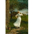 thumbnail image 2 of Homer, Winslow 13x18 White Modern Wood Framed Museum Art Print Titled - The Dinner Horn (Blowing the Horn at Seaside), 2 of 4