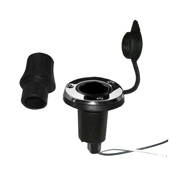 Perko 1045P00DP Chrome Plated Zinc Spare 3-Pin Round Plug-In Base for Pole Light