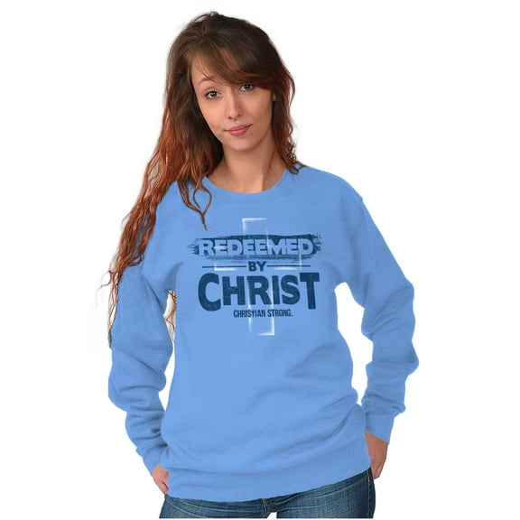 Christ Sacraficed Religious Christian Sweatshirt for Men or Women Brisco Brands S