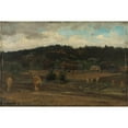 thumbnail image 2 of Gerhard Munthe 18x13 Black Ornate Wood Framed Double Matted Museum Art Print Titled - Sheaves of Grain (1876), 2 of 5