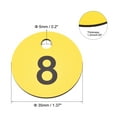 thumbnail image 2 of Unique Bargains Étiquette Ronde 1-50 Numéro Clé Étiquette Acrylique Gravée Jaune ID pour Décoration, Lot de 50, 2 of 5