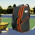 thumbnail image 2 of QccHieUs Pickleball Backpack Sports Equipment Bag Large Capacity Portable Multifunctional black orange, 2 of 9