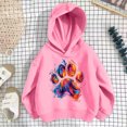 thumbnail image 5 of Asgosdo Girls Pullover Hoodie Colorful Paw Print Ribbed Cuffs Long Sleeve Sweatshirt for 1‑10 Years Old, 5 of 6