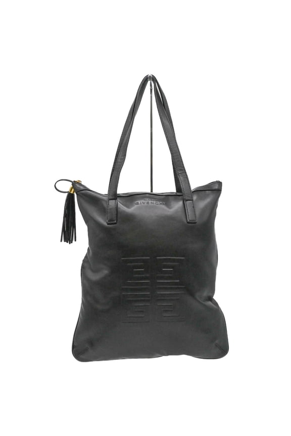 Pre-Owned GIVENCHY Givenchy Tote Bag Handbag Leather Black Men Women (Good)