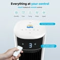 thumbnail image 3 of Flamemore Evaporative Air Cooler Portable Air Conditioners, 3-in-1 Oscillating Tower Cooler Fan & Humidify, White&Black, 3 of 11