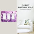thumbnail image 5 of Purple Crystal Fall Switch Cover Decorative Wall Plate 3-Gang Screwless Standard Size, 5 of 5