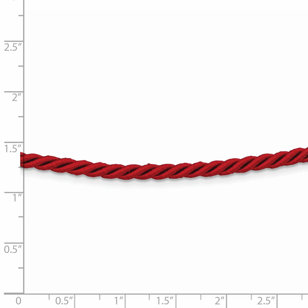 White Sterling Silver necklace Cord & Leather 18 in 4 mm
