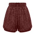 thumbnail image 5 of Sequin Shorts for Women 2026 Summer Elastic High Waist Y2k Glitter Straight Leg Sparkle Shorts Clubwear, 5 of 5
