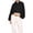 Black, variant on Light Bomber Jacket Women Full Zip Long Sleeve Jacket Pleated Bell Sleeve Casual Fashion Outerwear