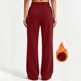 thumbnail image 5 of Women's Solid Color Sweatpants with Pockets Slit Hem Casual Long Trousers for Daily Wear, 5 of 8