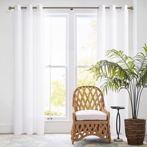 NICETOWN Semi Sheer Curtains 84 Inch Length, Light Filtering Window Curtains for Dining Room, Privacy Window Treatments, Pure White, 42"x84", 2 Panels
